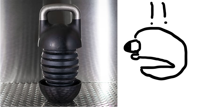 badly designed adjustable kettlebell