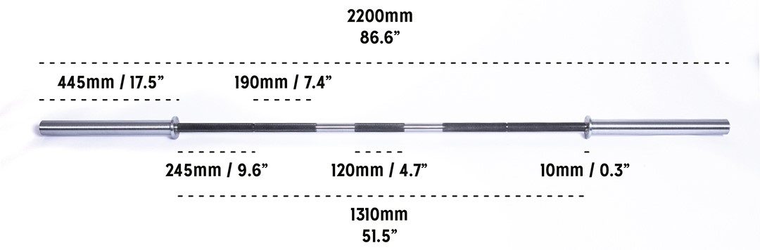 ideal olympic bar length