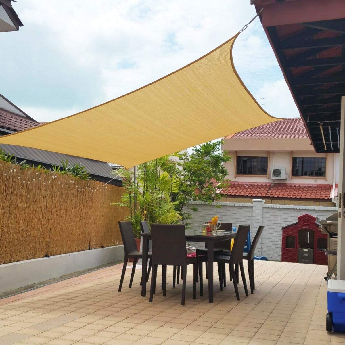 outdoor home gym protective shade