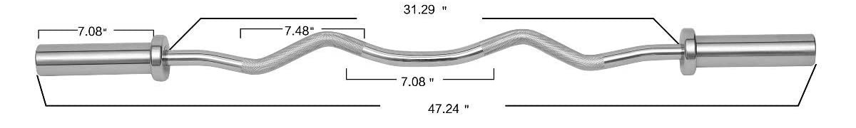 how much does an olympic curling bar weigh