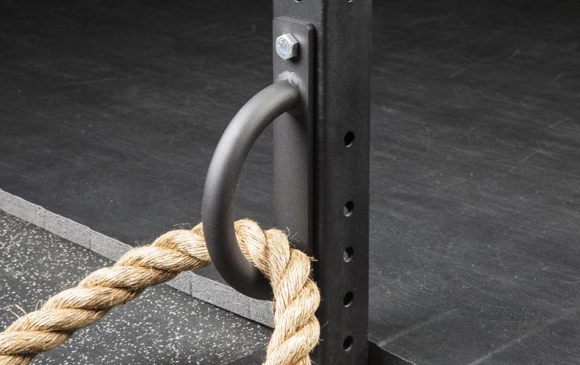 how to anchor battle ropes to a rack