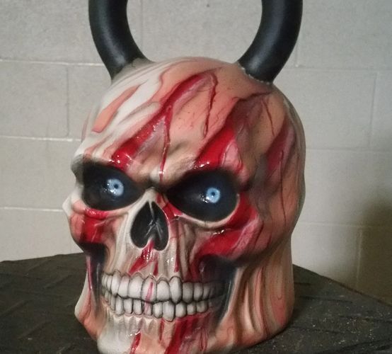 bloody skull kettlebell