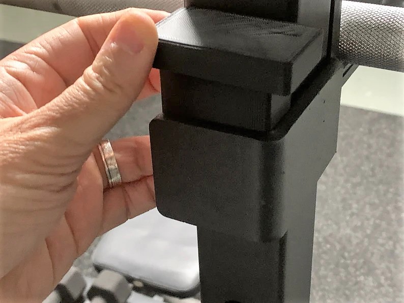 3d printed power rack J cup adapter 3x3