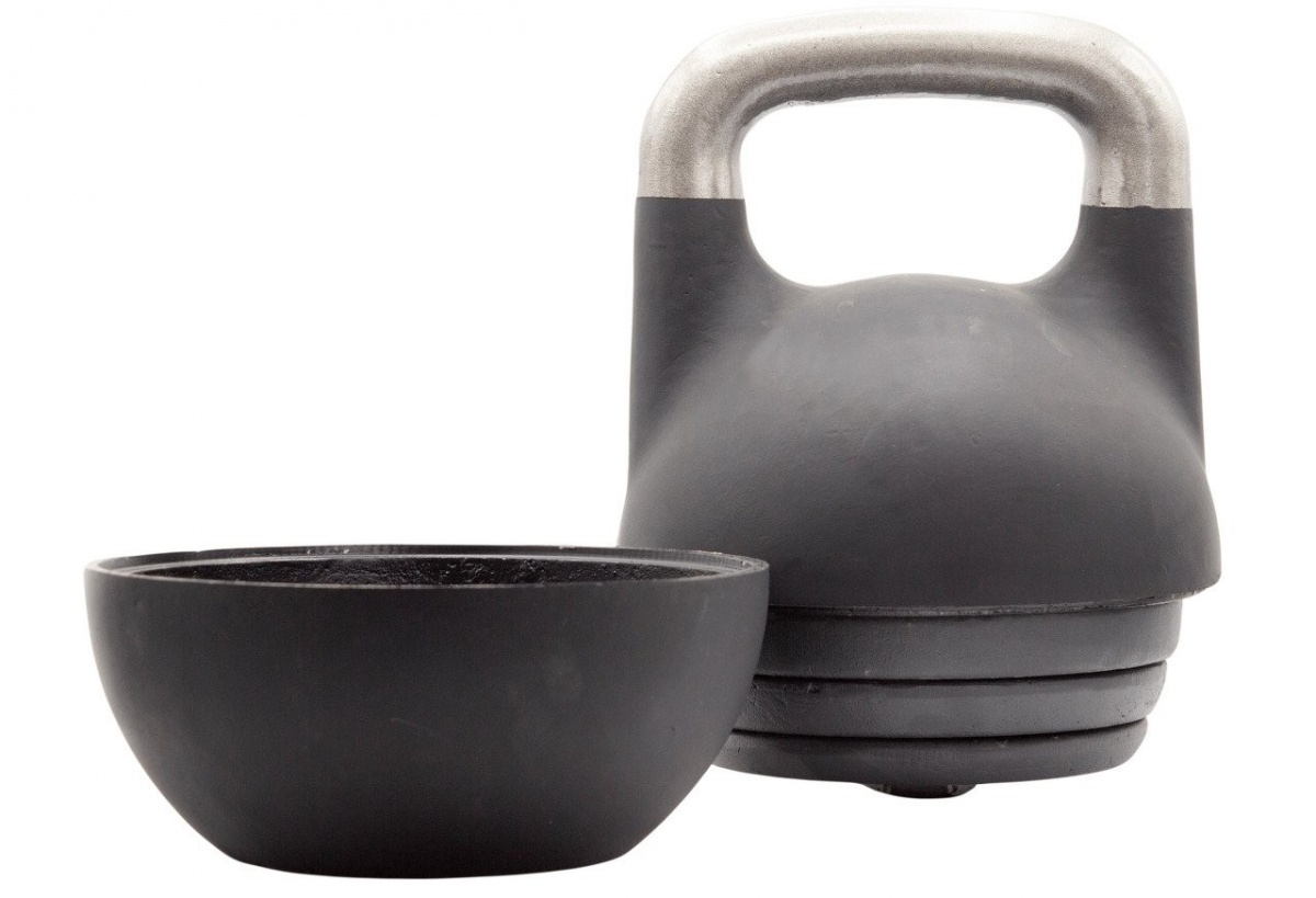 adjustable kettlebell that stays compact at heavier weights