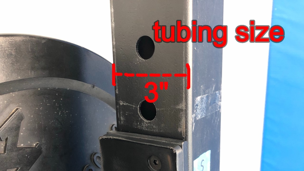 power rack tubing size
