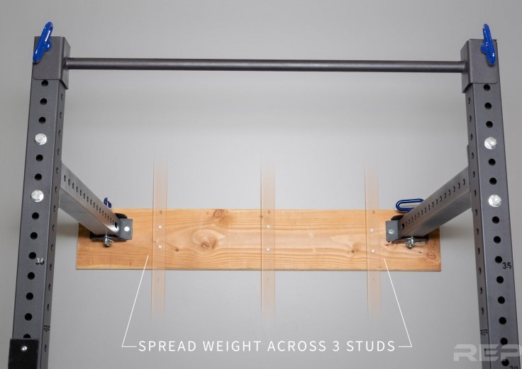 wood stringer for folding weight rack