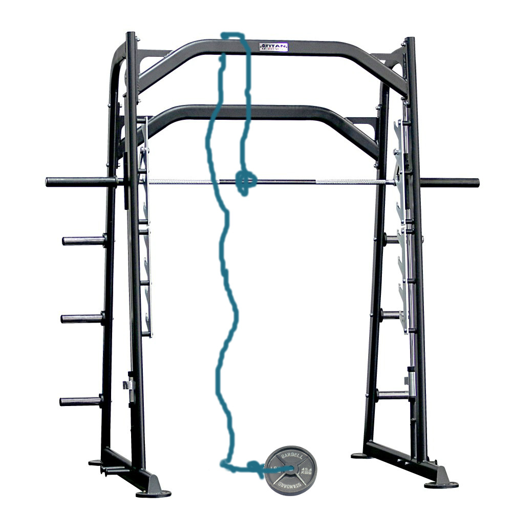 how much does a smith machine bar weigh