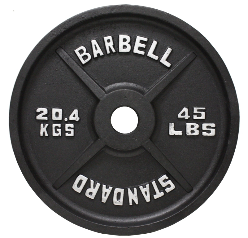 - 45 lb 2” Hampton Olympic Barbell Weight Plate 45 Pounds Total 1 One Used