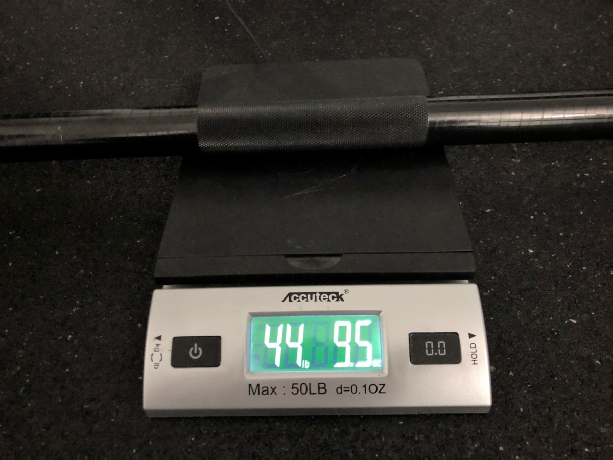 barbell actual weight 44lb 9.5oz