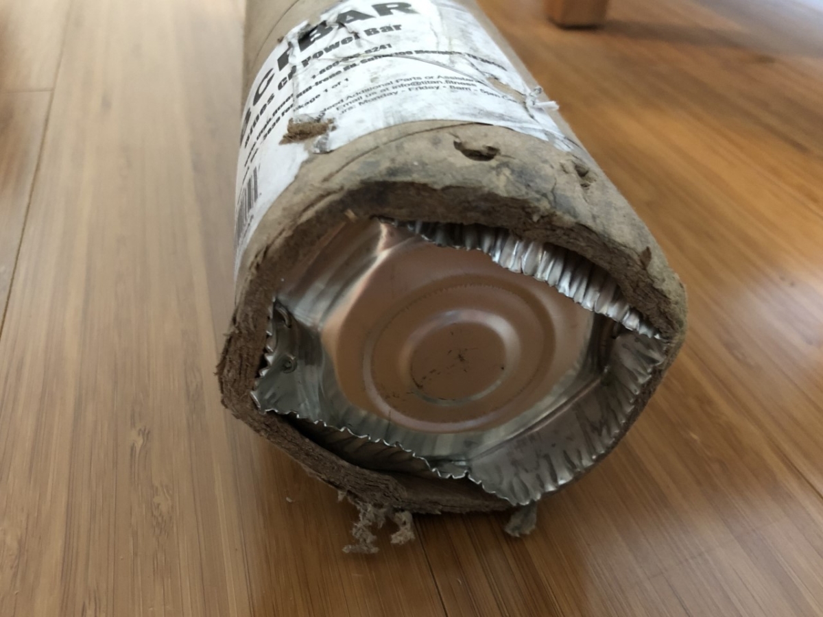 Barbell packaging tube end cap