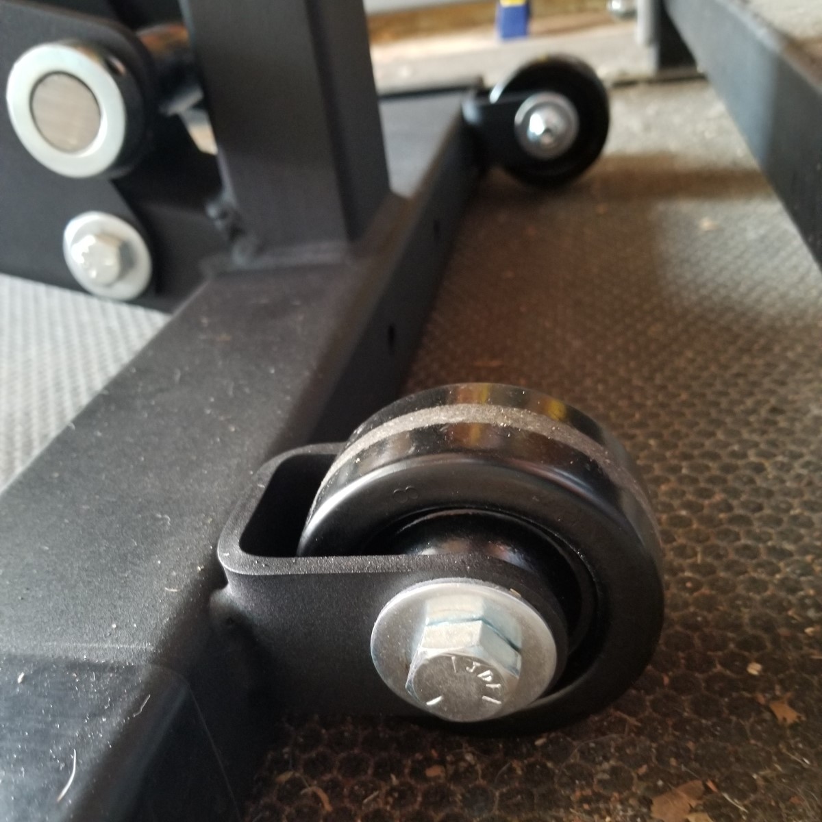 wheels of the Rogue Adjustable Bench 2.0