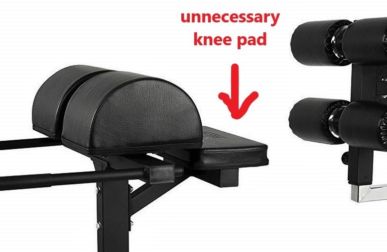 Outdated knee pad feature on Valor glute ham machine