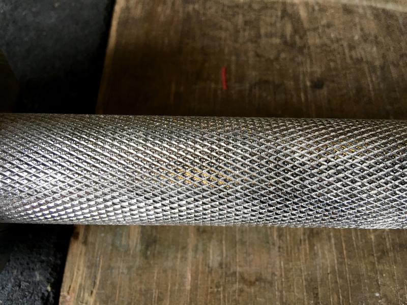 Vulcan bearing bar snatch grip knurling