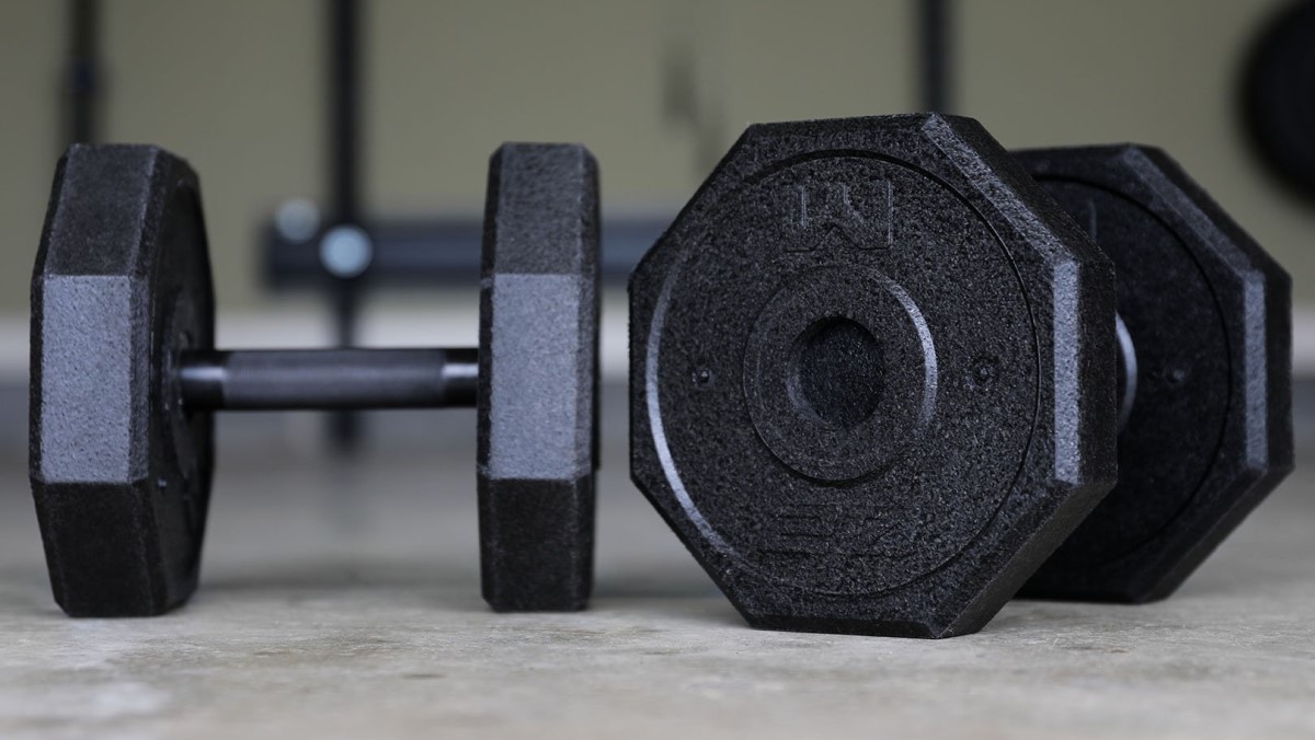 USA made rubber dumbbells
