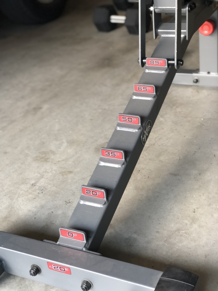 adjustment mechanism on XMark weight bench